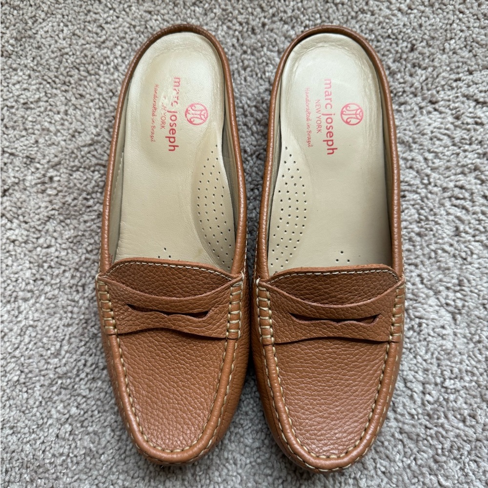 Brand new Marc Joseph leather mules